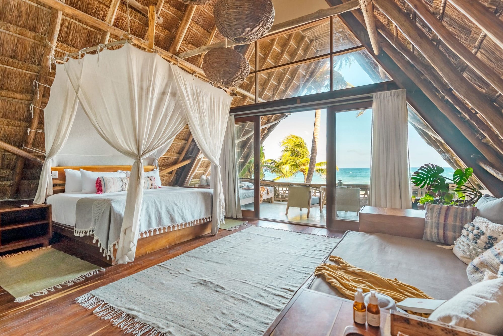 habitación de uno de los hoteles en tulum todo incluido