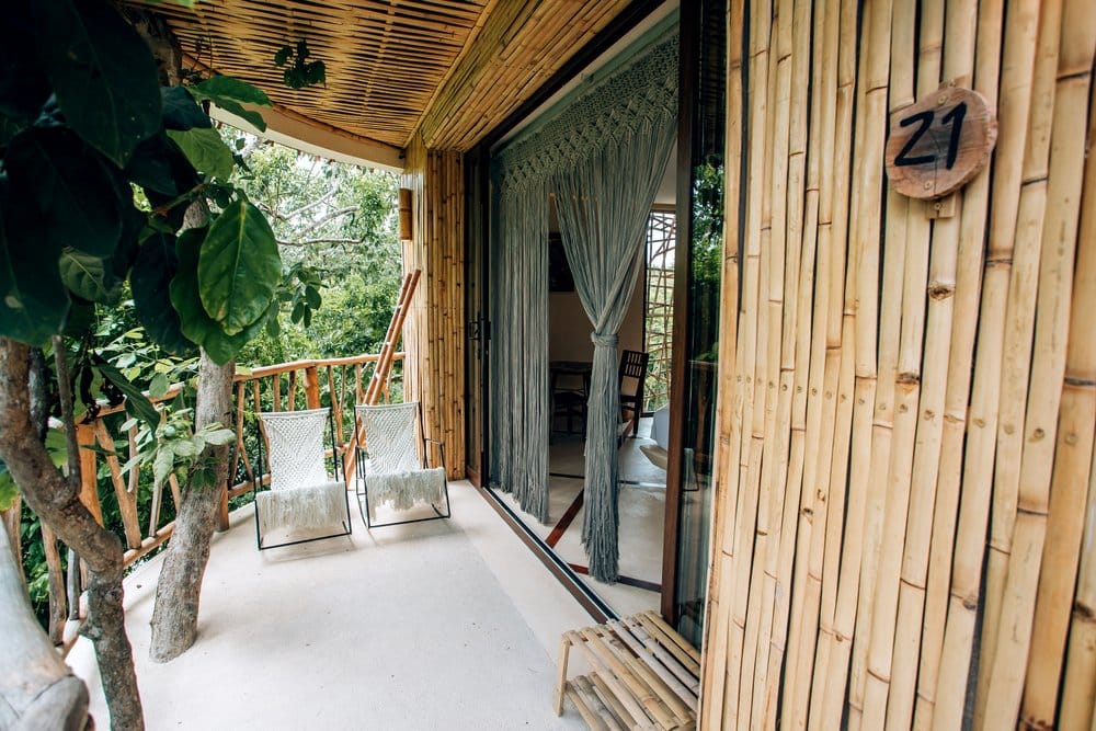 terraza en un hotel de Tulum