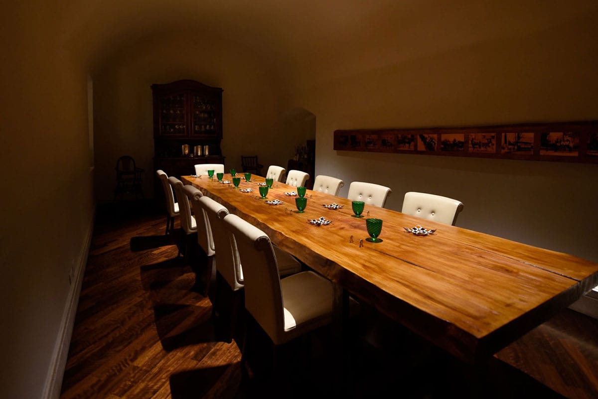 table at one of the michelin star restaurants in italy food tour.
