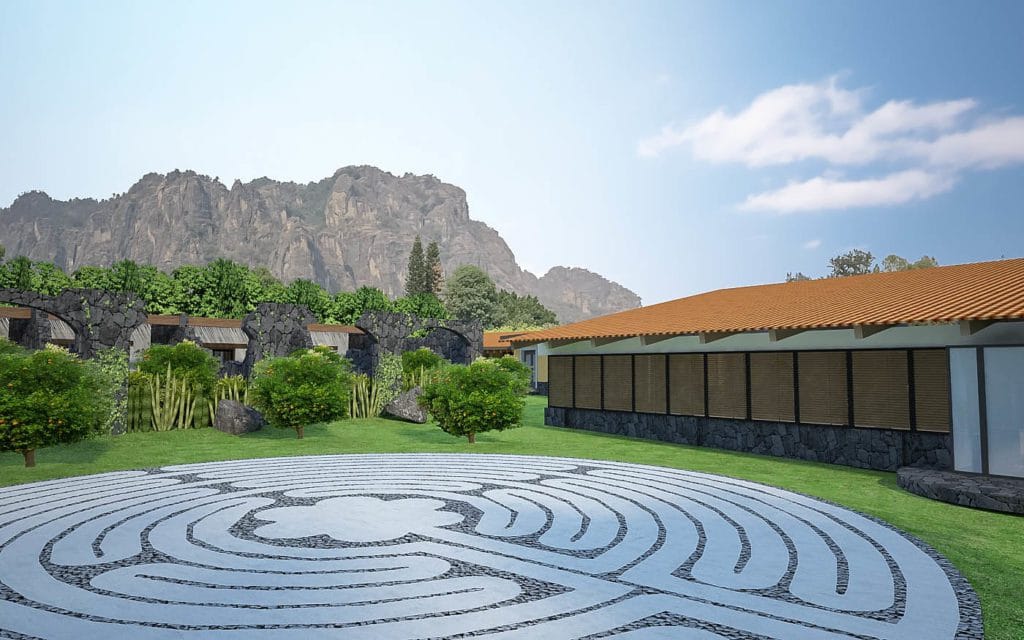 centro de yoga en uno de los hoteles en tepoztlan